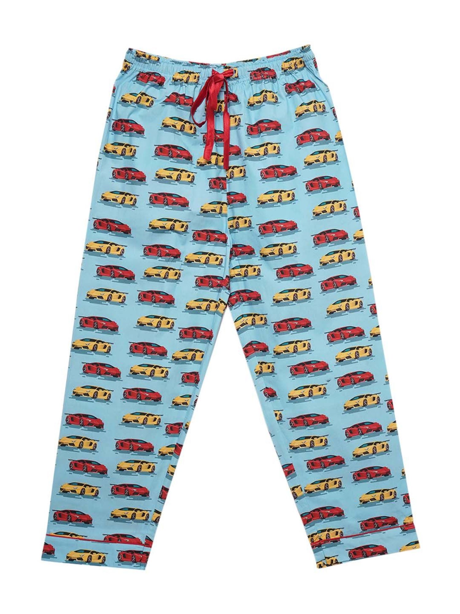 Fluffalump Boys Multicolor Cotton Printed Nightwear Top & Pants Set