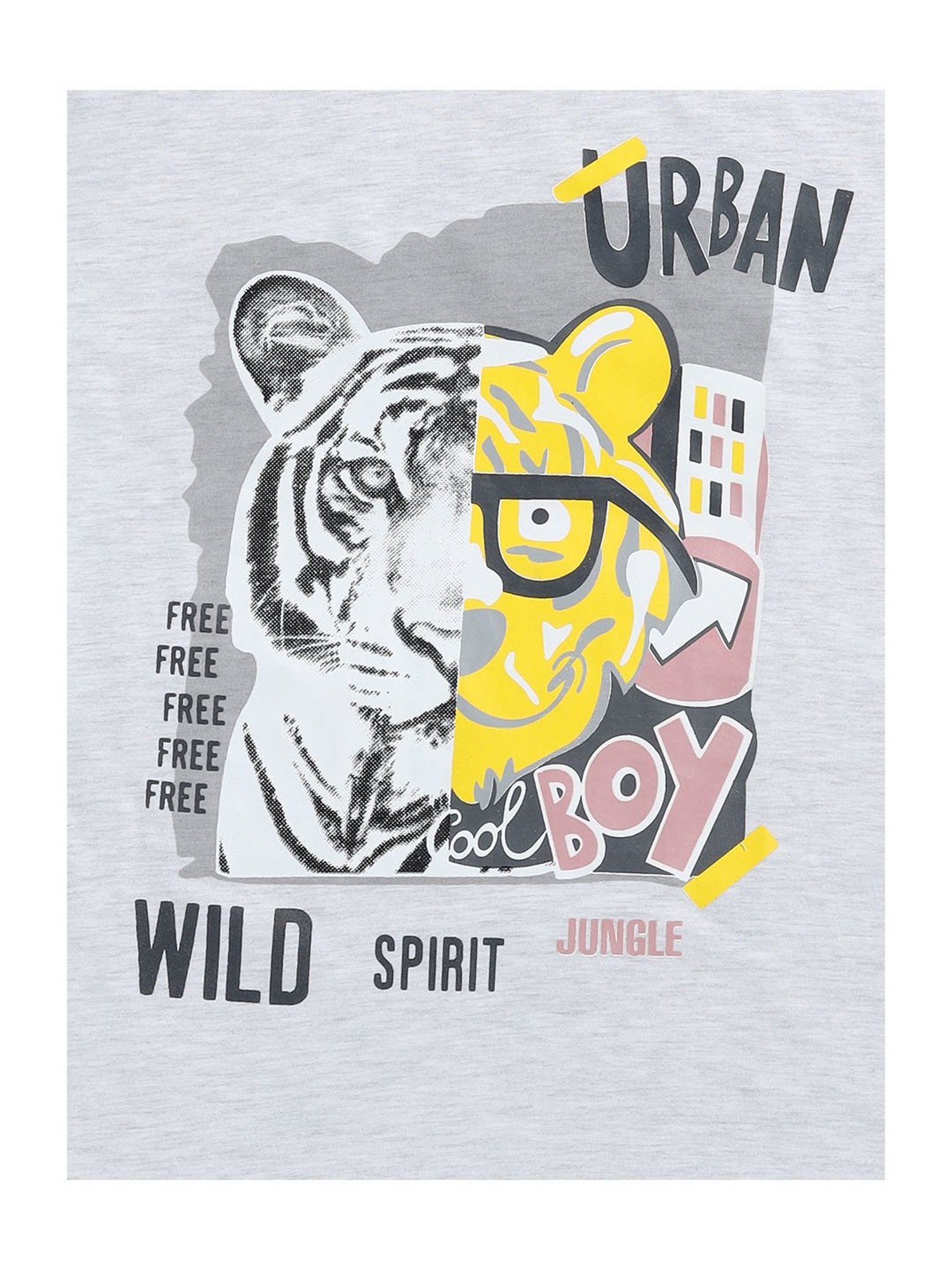 Todd N Teen Kids Grey & Navy Printed T-Shirt with Trackpants