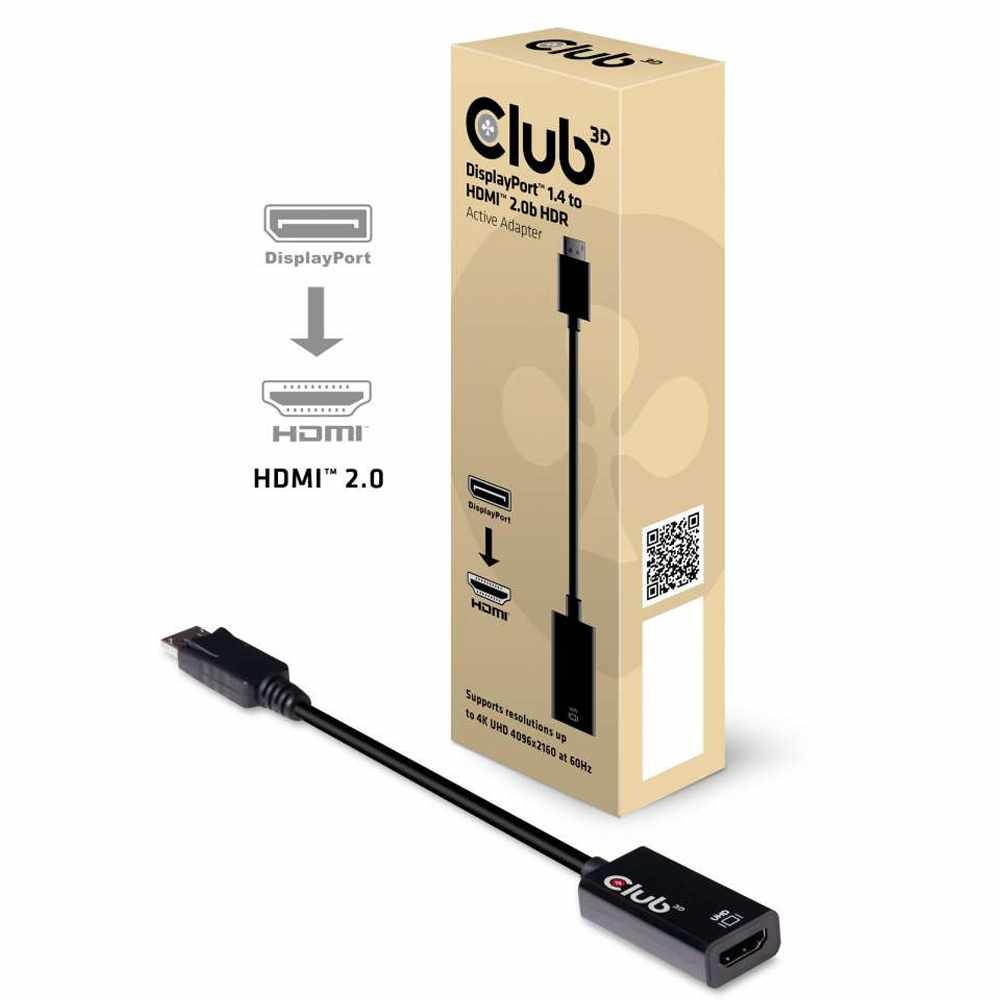 CLUB 3D CAC-1080 DP 1.4 TO HDMI 2.0A 4K 60HZ HDR