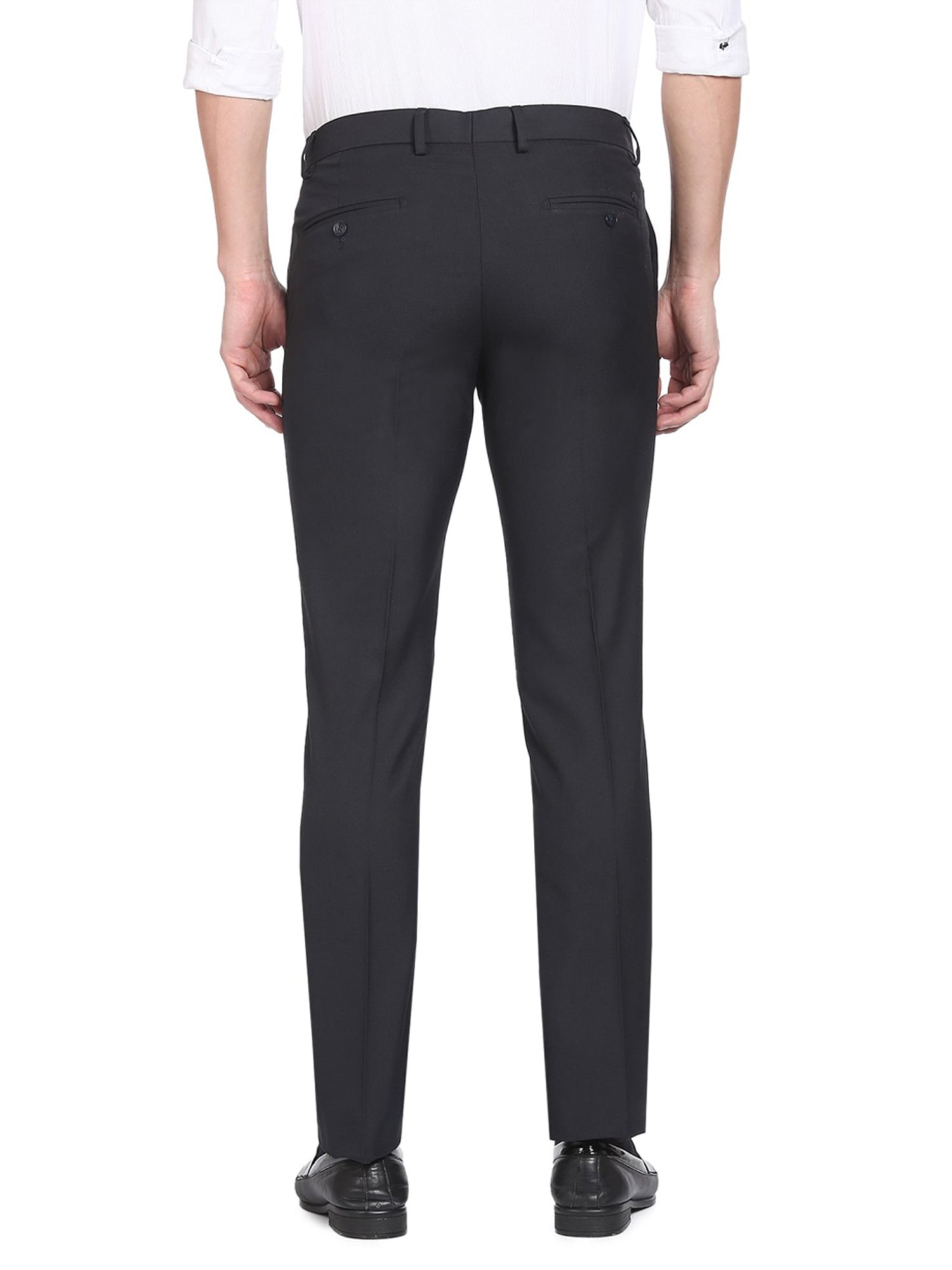 Arrow Navy Regular Fit Trousers