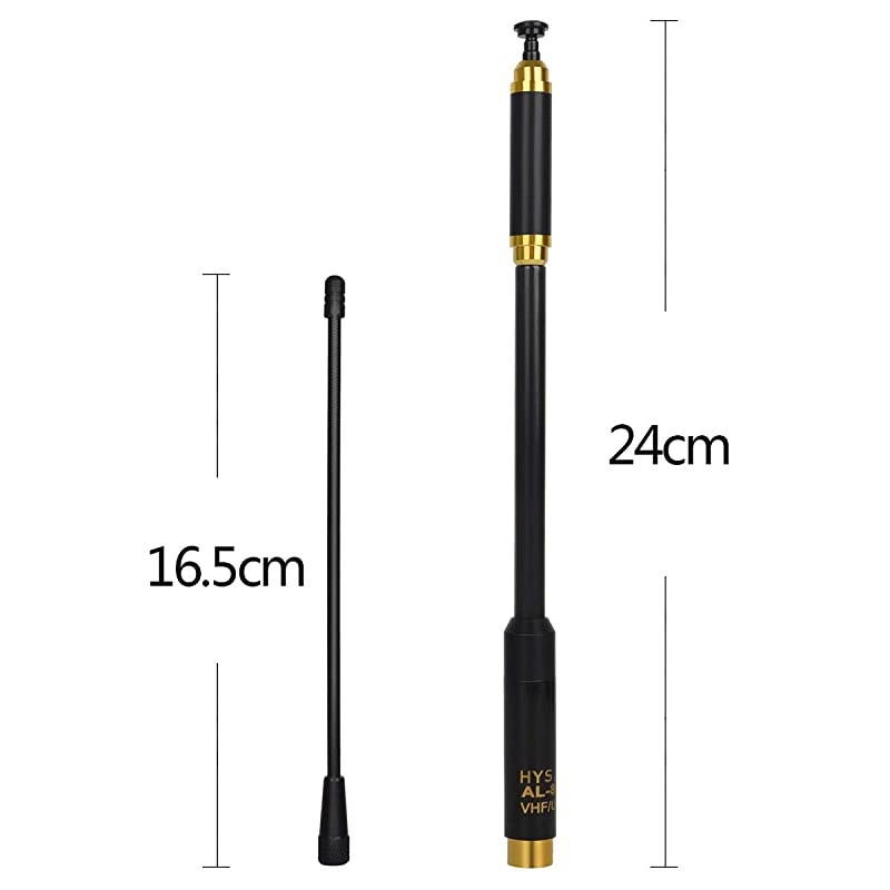 Dual Band SMAMale Antenna Dismountable Telescopic Two Way Radio Antenna VHFUHF 144430MHz for Yaesu Vertex TYT Walkie Talkies335inch