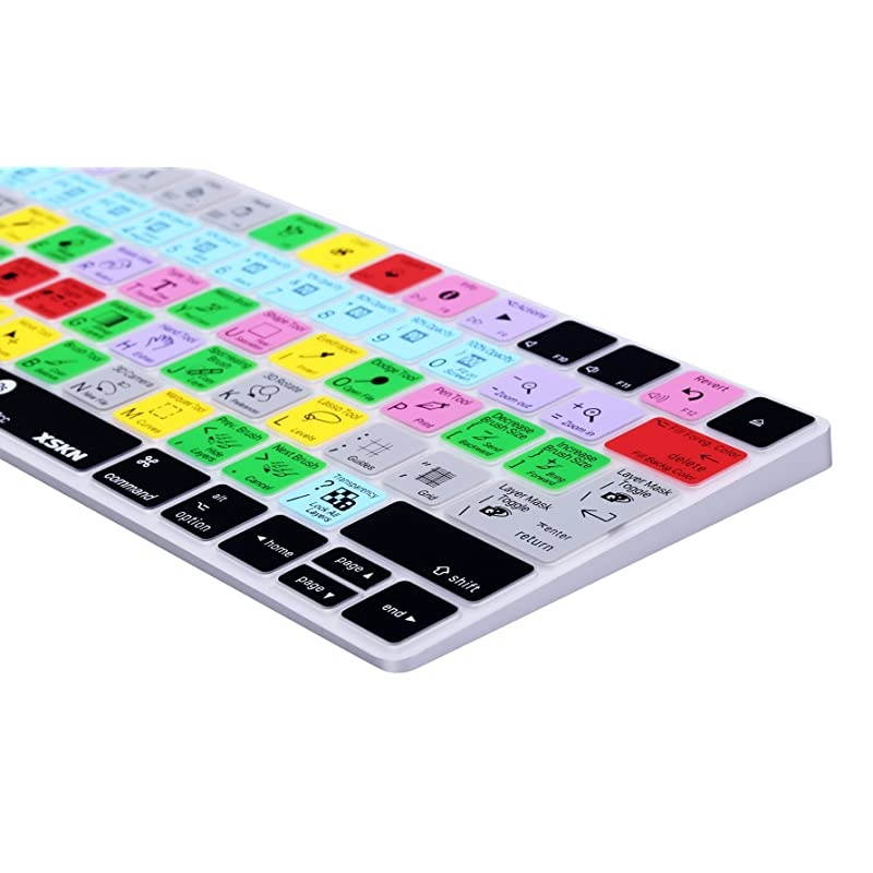 Magic Keyboard Photoshop CC Shortcut Keyboard Cover  Durable PS Hotkeys Silicone Keyboard Skin for Apple Magic Keyboard MLA22LLA MLA22BA US EU Version