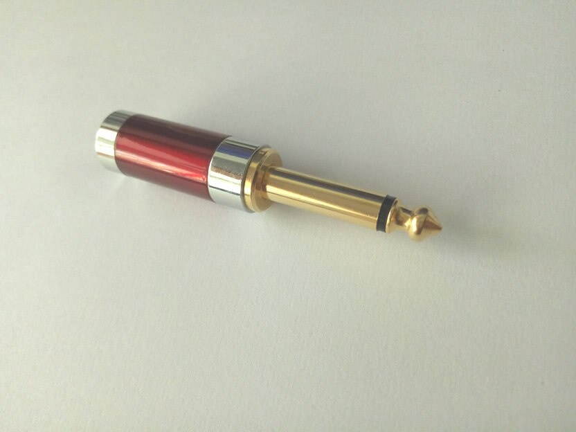 10pcs copper 6.3mm  MONO JACK PLUG for soldering connector Selling