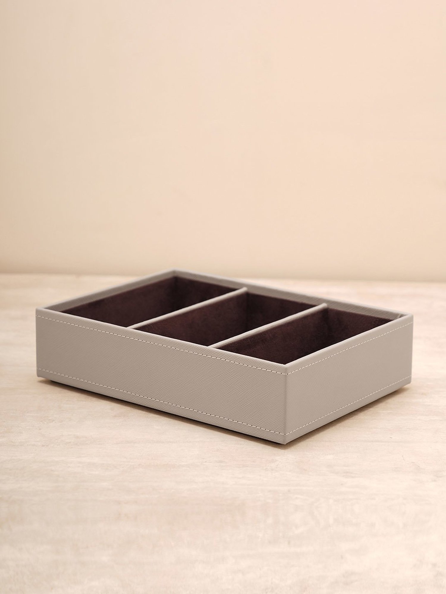 Pure Home and Living Beige MDF Solid Organisers