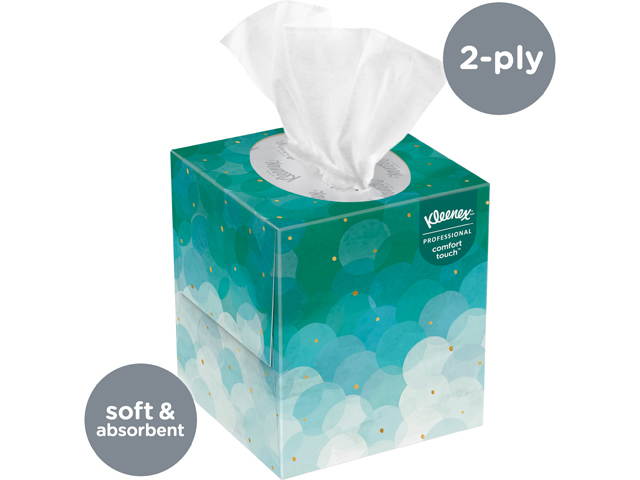 Kleenex Facial Tissue Cube (21271), Upright Face Tissue Box