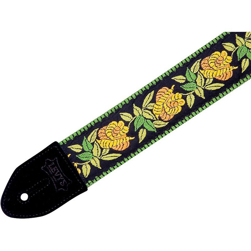 Levy's MC8JQ 2" Woven Fabric Guitar Strap Rosa Yellow