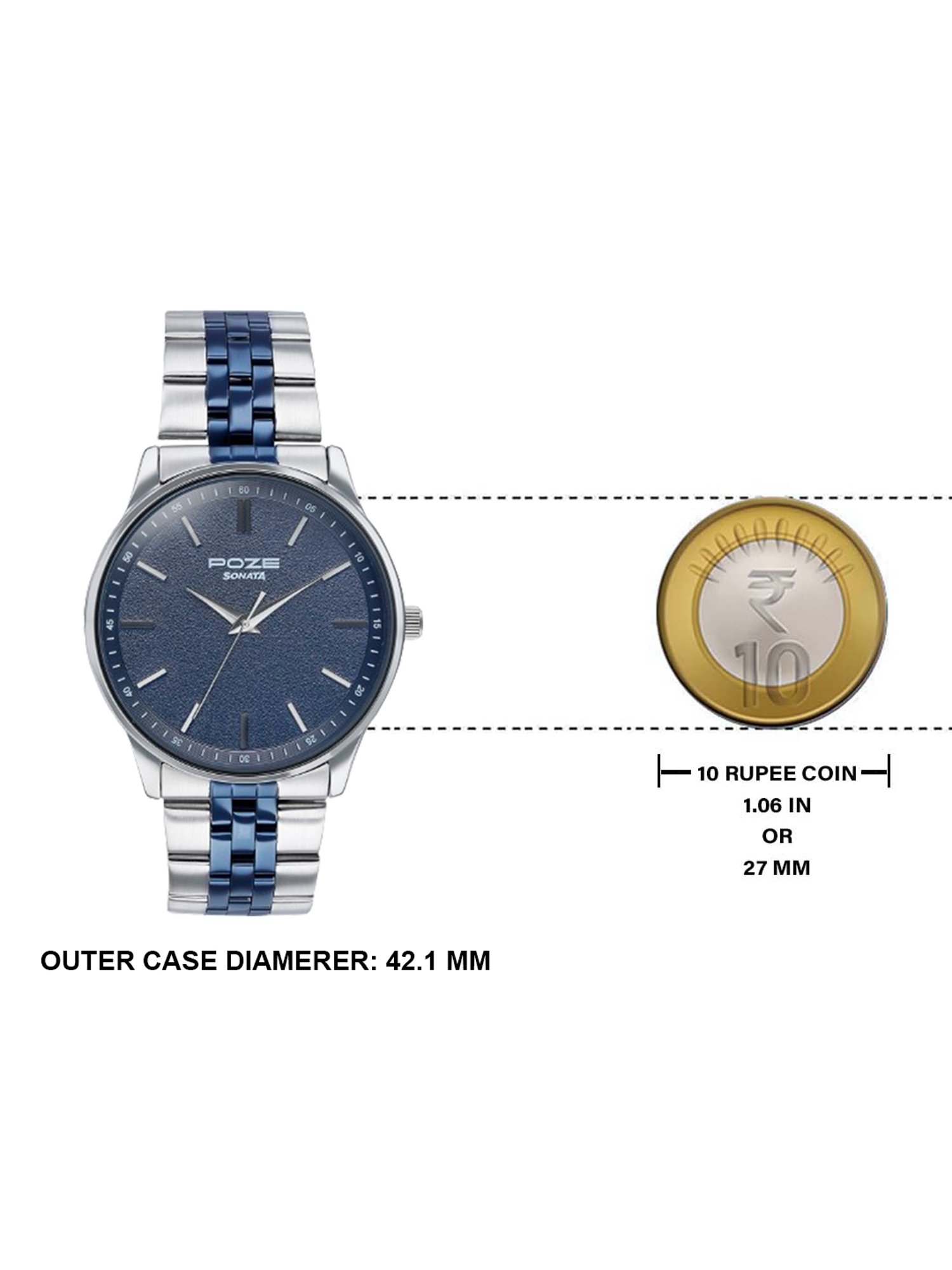 Sonata Poze 3.0 SP70048KM01W Analog Watch for Men