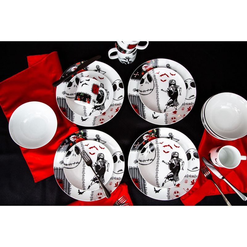 Seven20 The Nightmare Before Christmas Patched Up 16-Piece Dinnerware Set