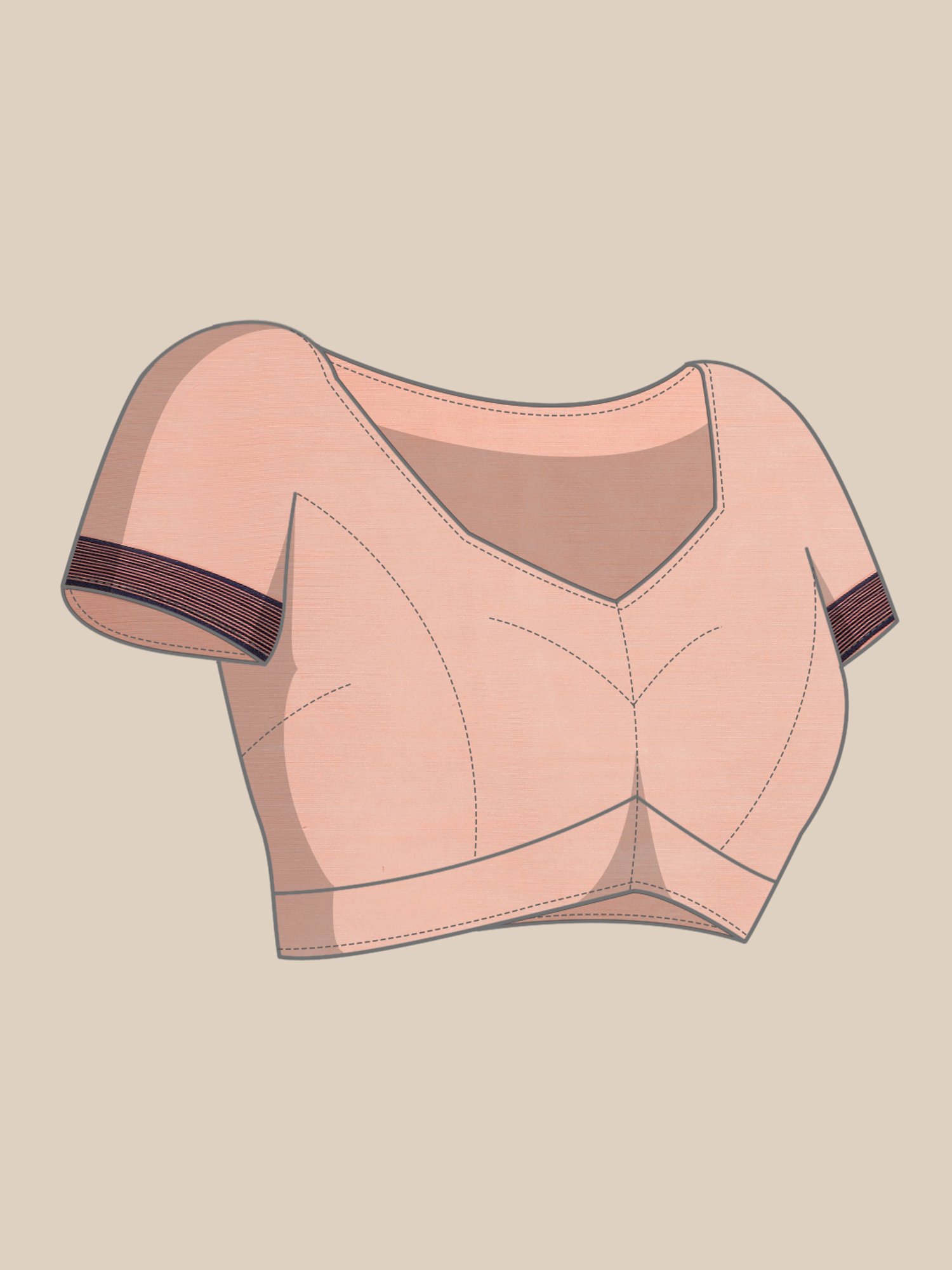 Silk Land Peach Cotton Woven Saree With Unstitched Blouse