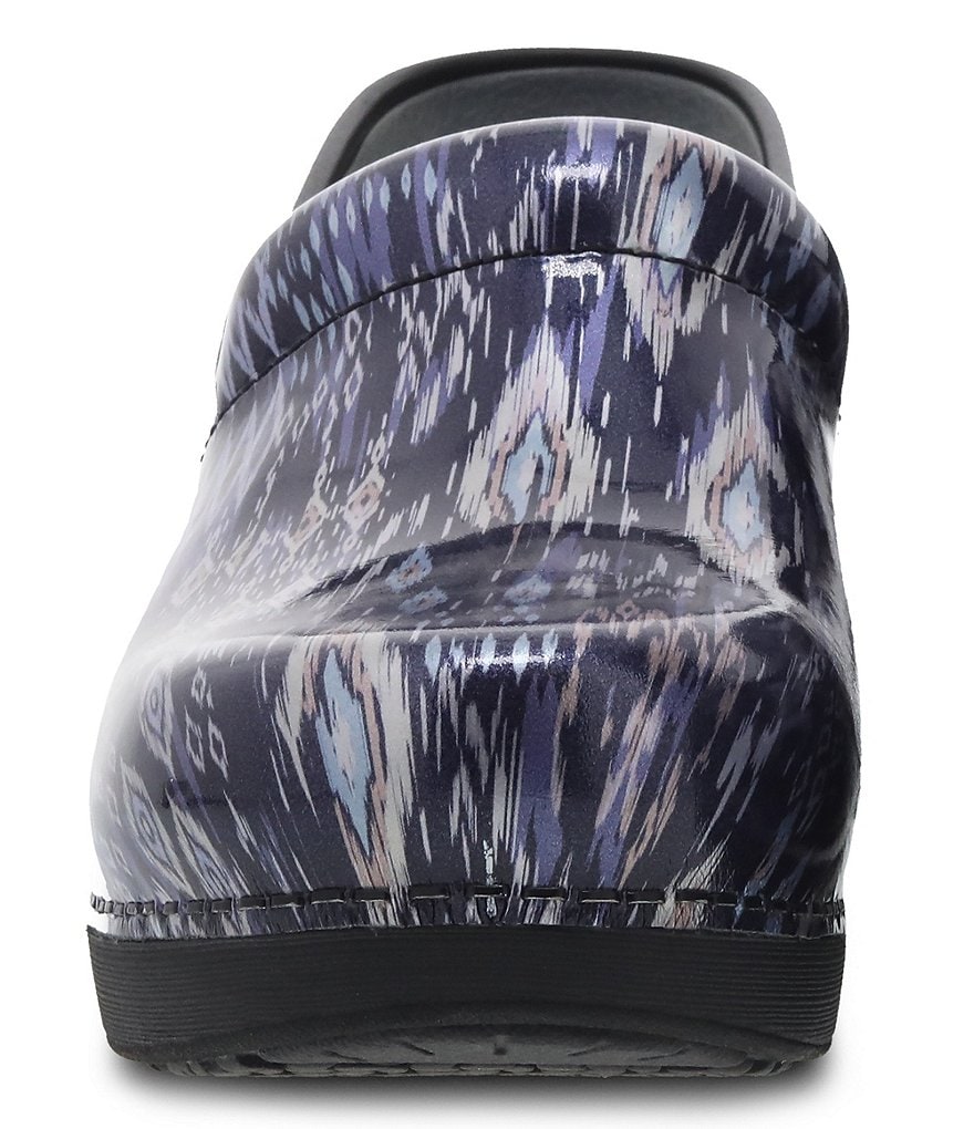Dansko XP 2.0 Navy Ikat Patent Leather Clogs