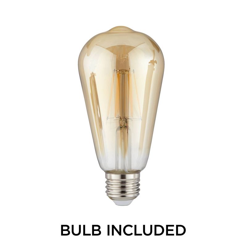 Franklin Iron Works Industrial Wall Light Sconce LED Bronze Hardwired 9 1/4" High Fixture Seedy Glass for Bedroom Bathroom Hallway