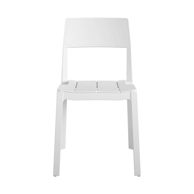 Chandler 4pk Indoor/Outdoor Stacking Chairs - White - Novogratz