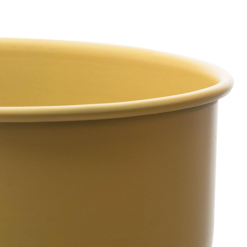 The HC Companies 3 Inch Round Plastic Sprite Decorative Indoor Flower Succulent Planter Pot with Drain Plug Hole, Artisan Taupe