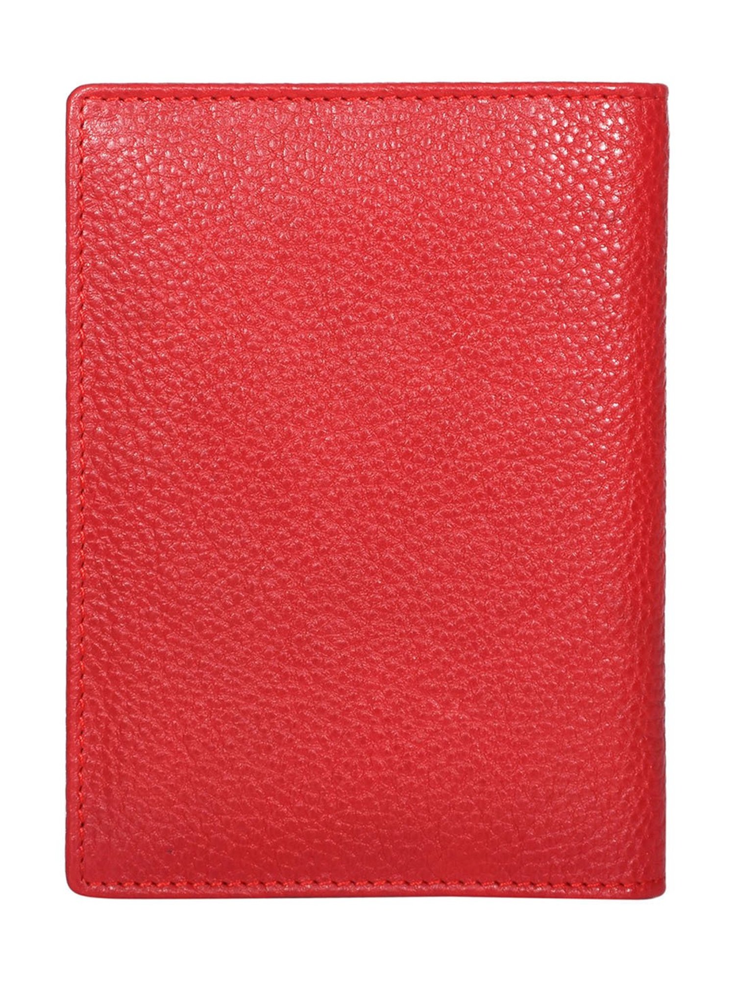 SASSORA Lyla Red Printed Leather Small Passport Holder