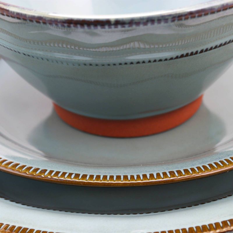 Gibson Elite 12pc Terracotta Terranea Dinnerware Set