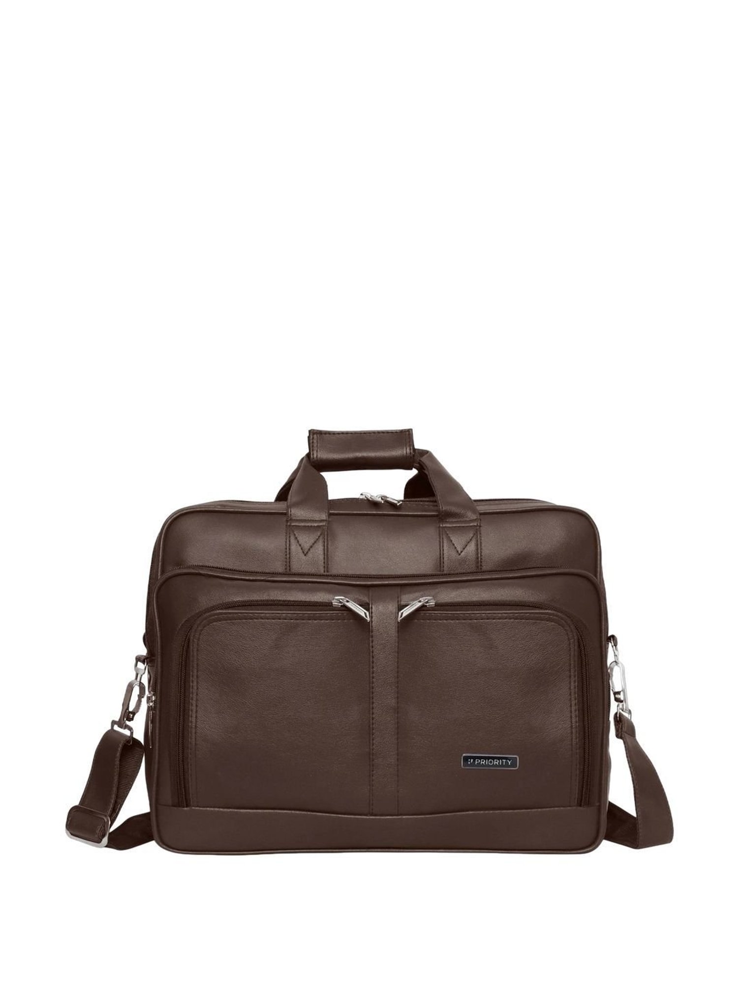 Priority Brown Synthetic Large Messenger Bag