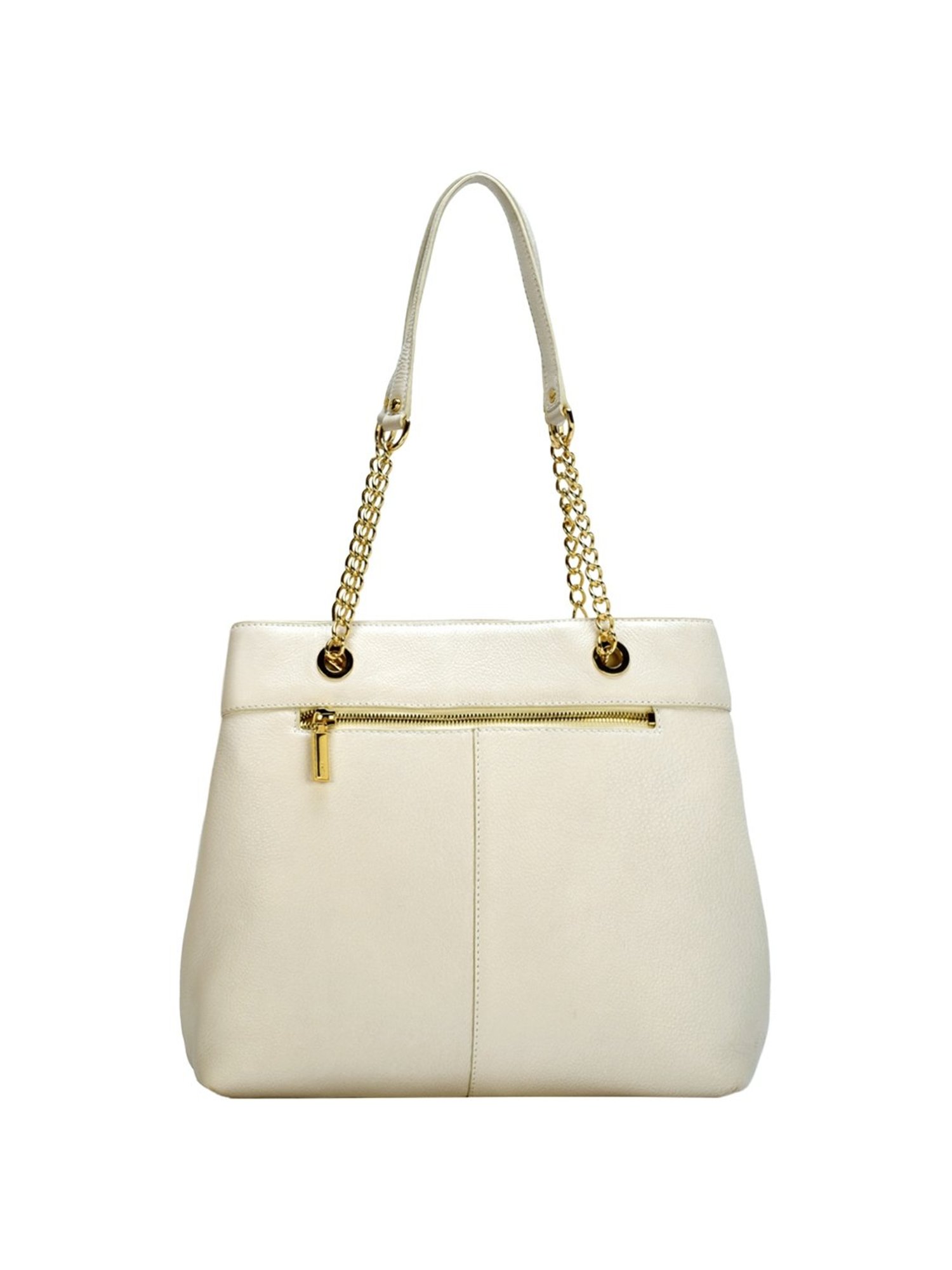 Eske Melba White Rivets Medium Shoulder Handbag