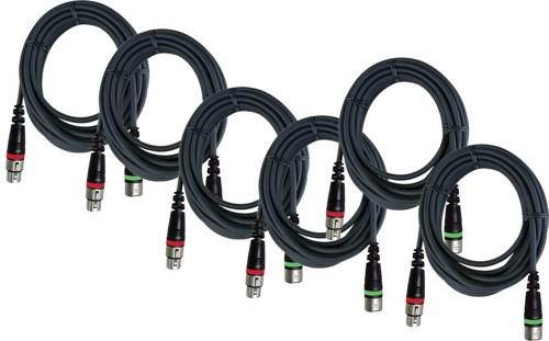 RapcoHorizon 25' Musicians Microphone Cable, 6 Pack