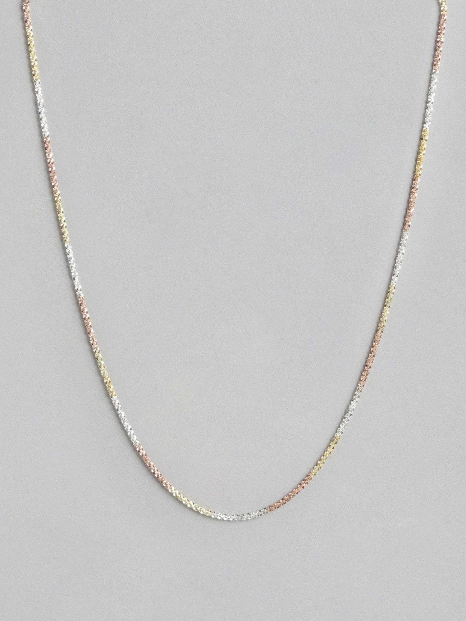 Zavya Sleek and Modern Golden Plated 92.5 Sterling Silver Box Chain