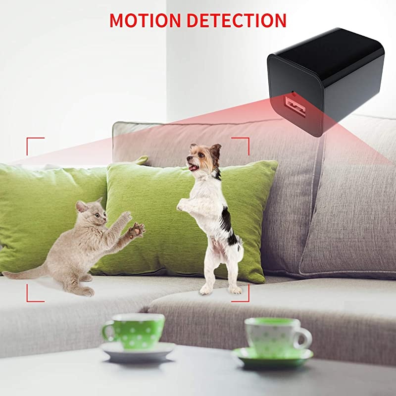 Camera Charger WiFi,USB Spy Camera Charger,Spy Cameras Wireless 1080P HD Live Streaming with App, Nanny Cam Motion Activated, with 32GB MicroSD Card Class 10