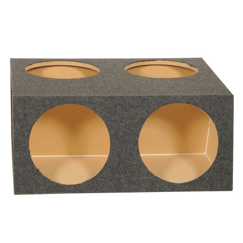 QPower Quad 4 Hole 12 Inch Sealed Divided Speaker Box Subwoofer Enclosure