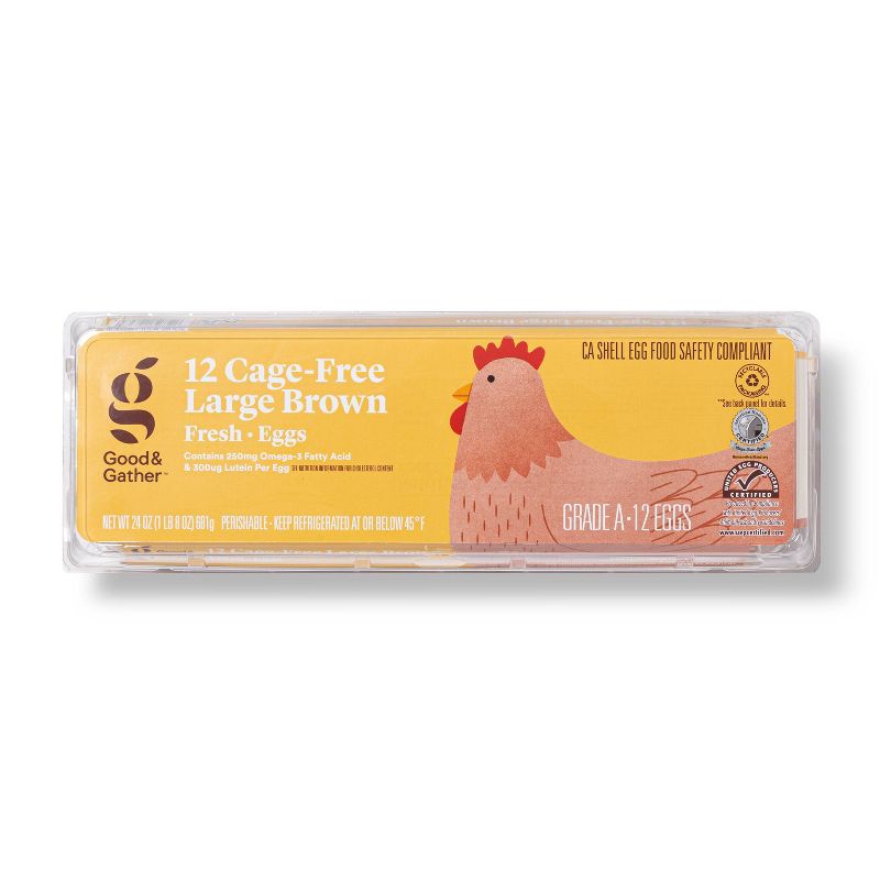 Oakdell Cage-Free Grade A Large Brown Eggs - 12ct