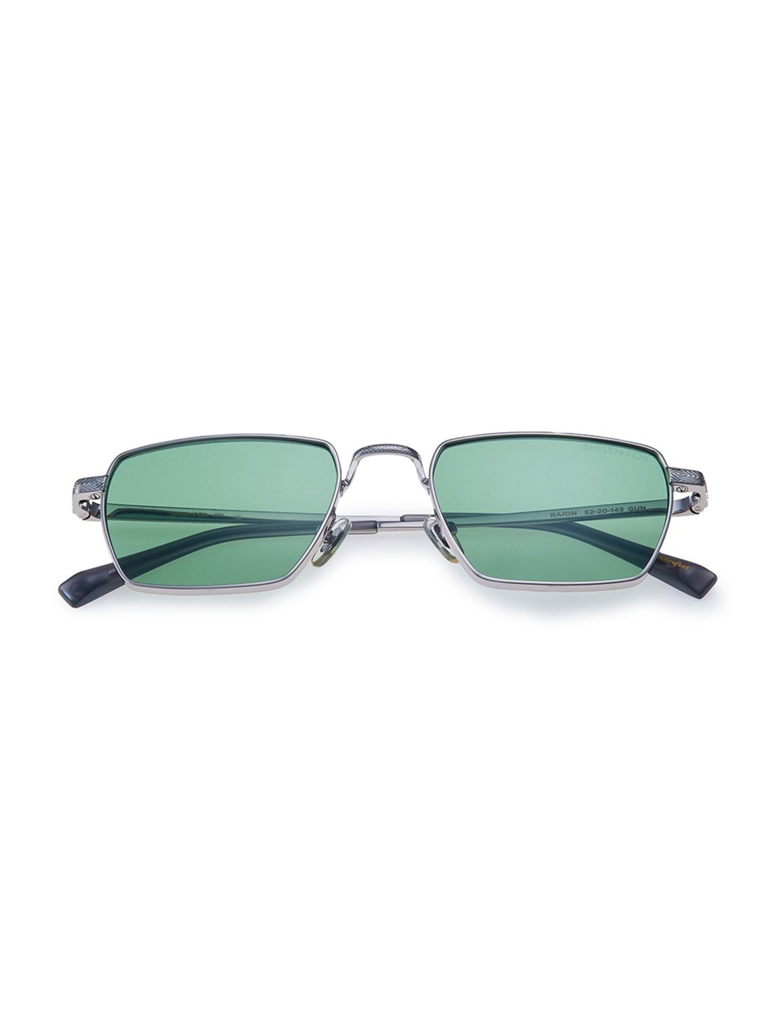Shisen Fox Raion Gun-Light Green Unisex UV Protection Sunglasses -53 mm