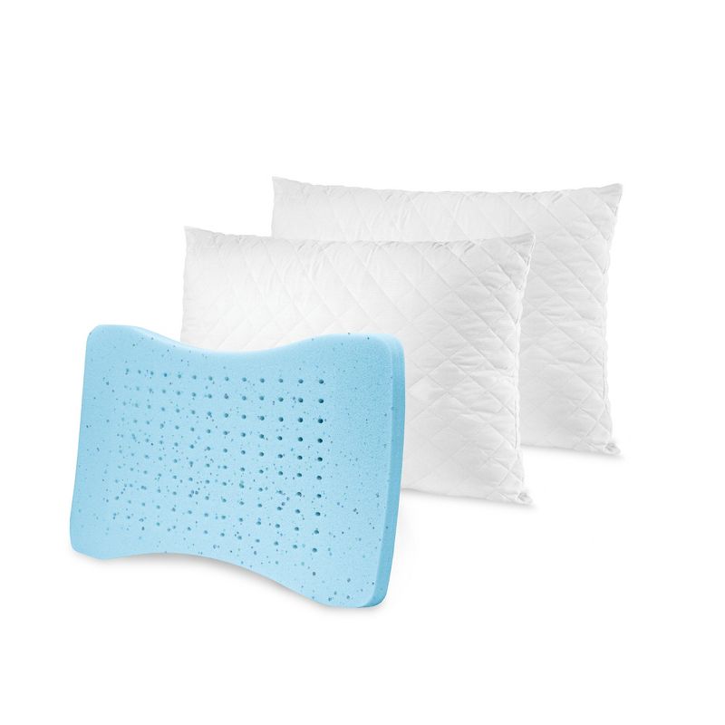 Downlite Soft White Goose Down Hypoallergenic Pillow &ndash; Perfect for Stomach Sleepers Standard
