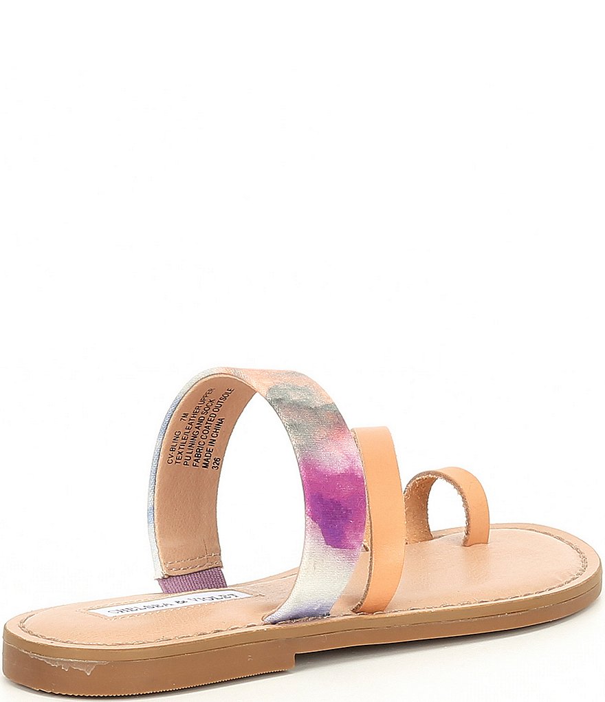 Chelsea & Violet Bling Tie Dye Toe Ring Sandals