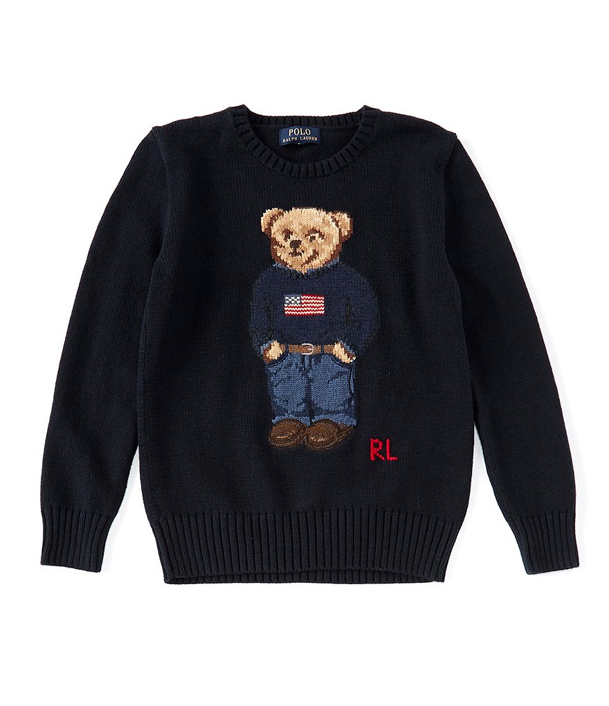 Polo Ralph Lauren Childrenswear Big Boys 8-20 Americana Polo Bear Sweater