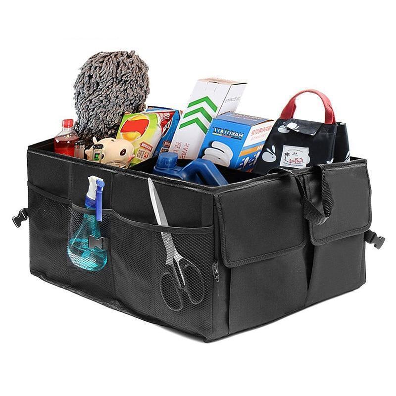 Car Trunk Organizer with Premium Insulation Cooler Bag, Heavy Duty Collapsible Trunk Storage Organizer