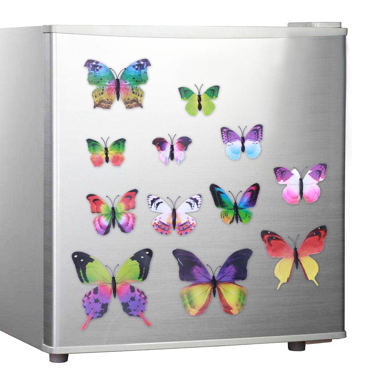 12PC Magnet Simulation 3D Rainbow Double Layers Decoration Refrigerator Sticker for Office Home Decoration