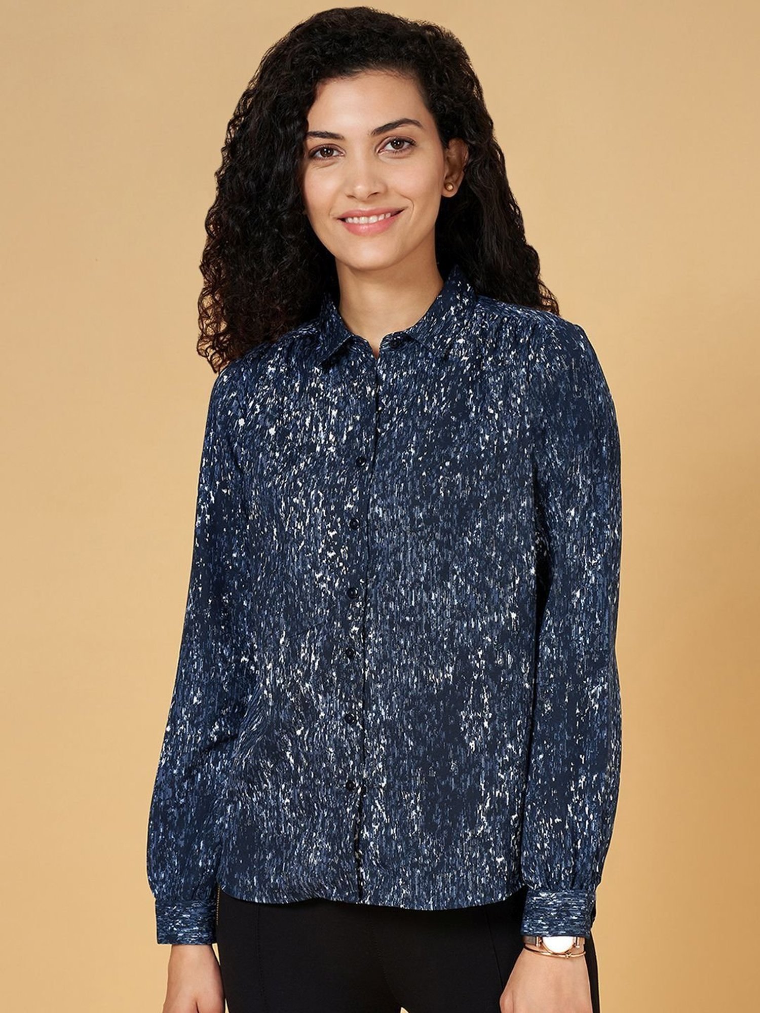 Annabelle by Pantaloons Navy Printed Top