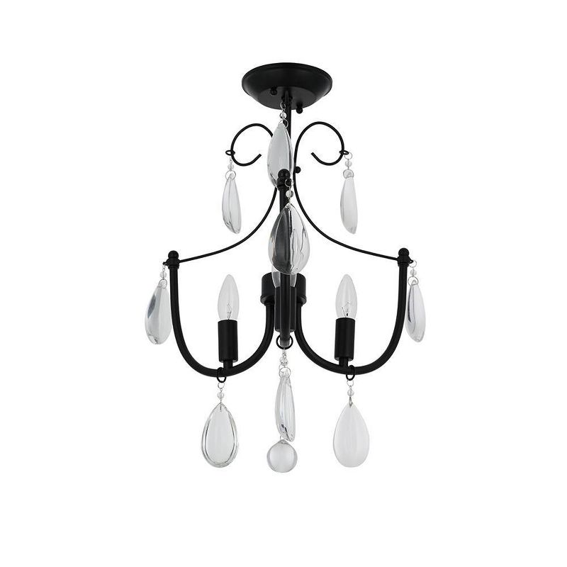 23.5" 3-Light Flushmount with Glass Beads (Includes Light Bulb) - Cresswell Lighting