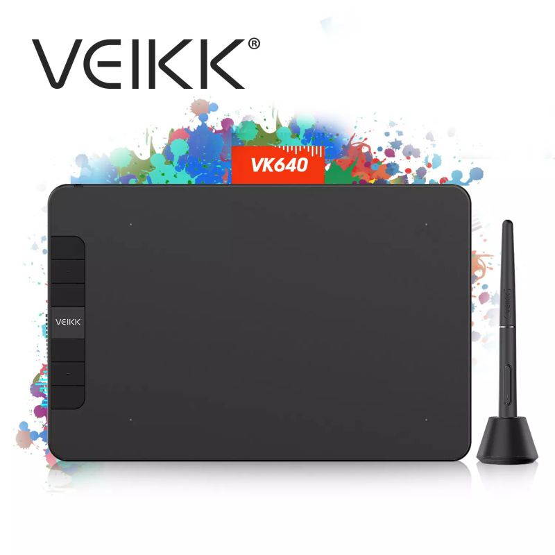 VK640 Graphic Tablet 6x4 inch Drawing Tablet Pen Tablet with Battery-Free Stylus for Android, Windows and Mac OS,Support Tilt Function