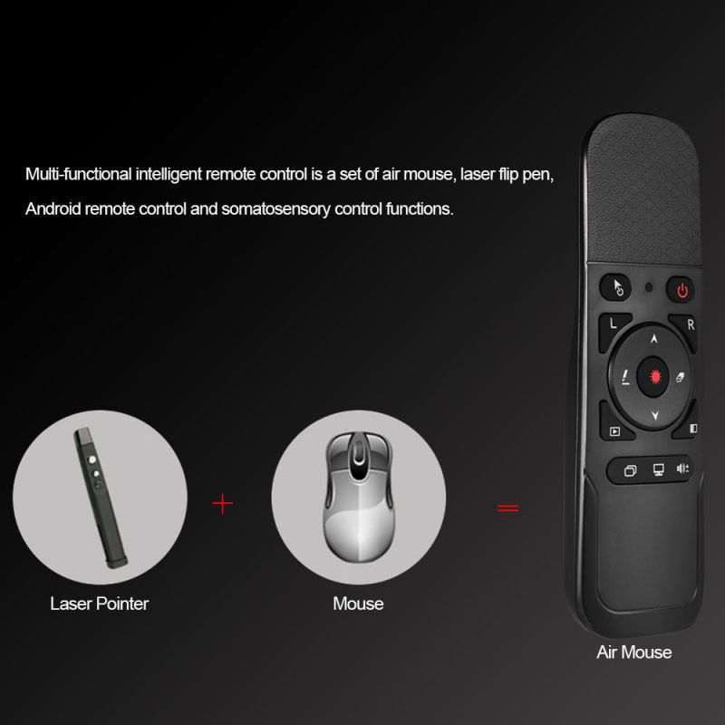 2.4G Wireless Remote Control Air Mouse Laser Pointer 6 Gxes Gyroscope Presenter for PPT Presentation