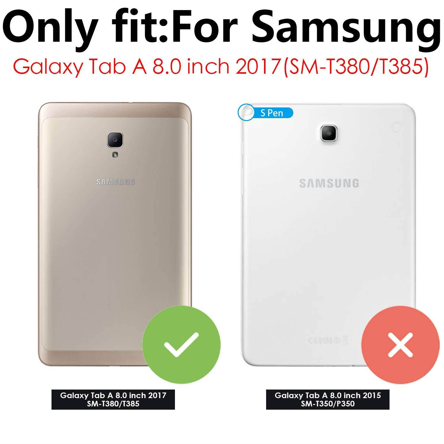 ProCase Galaxy Tab A 8.0 Case 2017 Model T380 T385 - Stand Folio Case Cover for 8.0 inch Samsung Galaxy Tab A Tablet 2017 T380 T385 -Brown