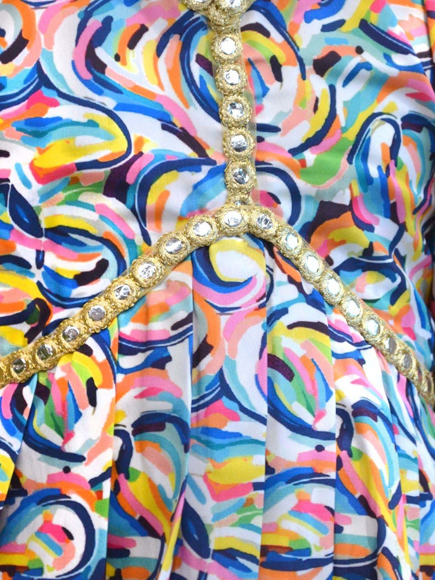 A.T.U.N. Girls Turquoise Printed Kurta Set