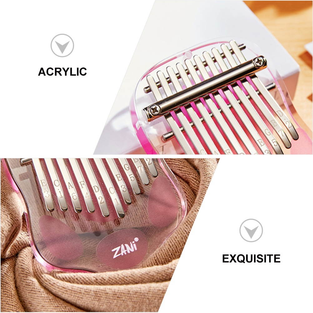 1 Set Compact Lightweight Portable Kalimba Thumb Piano Acrylic Finger Piano for Men