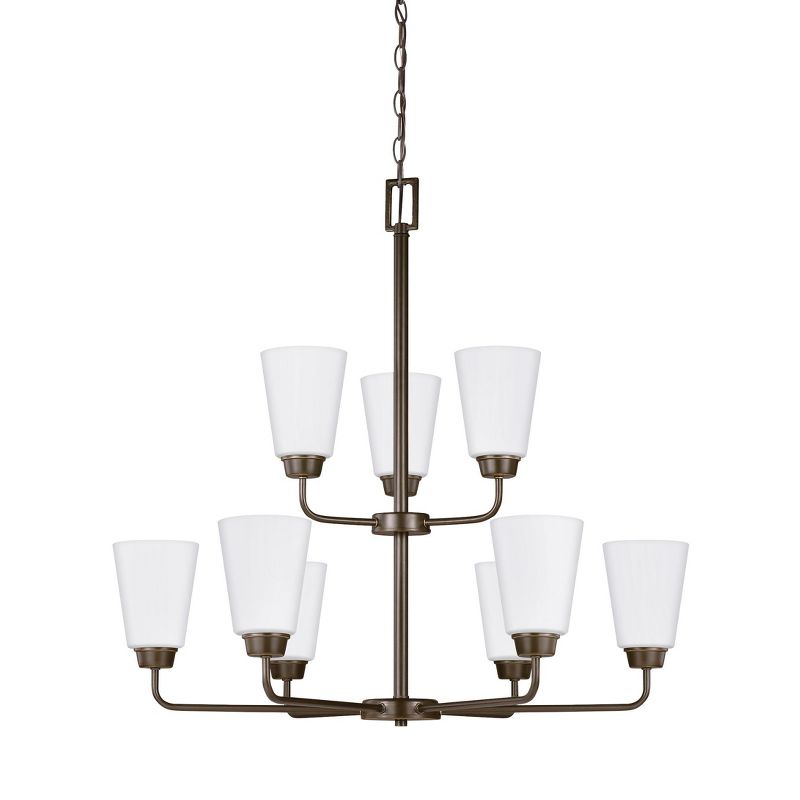 Generation Lighting Kerrville 9 light Heirloom Bronze Chandelier 3115209-782