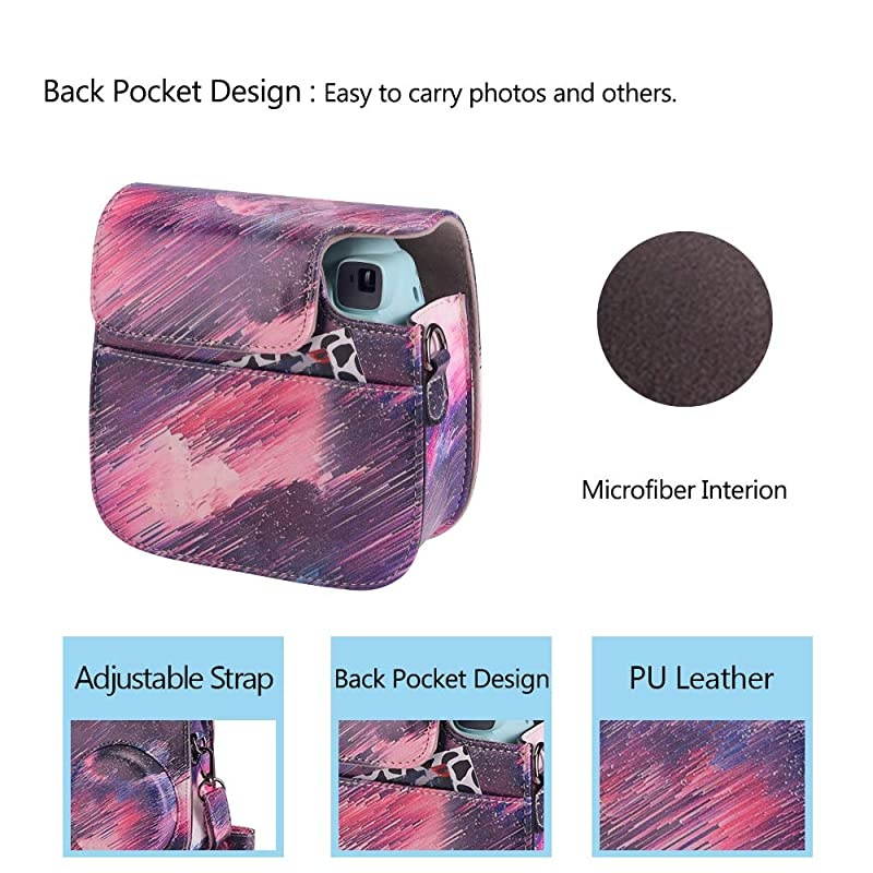 Instax Mini 9 Camera Accessories Bundles Compatible with Fujifilm Instax Mini 9 Mini 8 Mini 8+ Camera with Mini 9 Case,108 Photos Mini Photo Album,etc. (Ice Blue,14 Items)