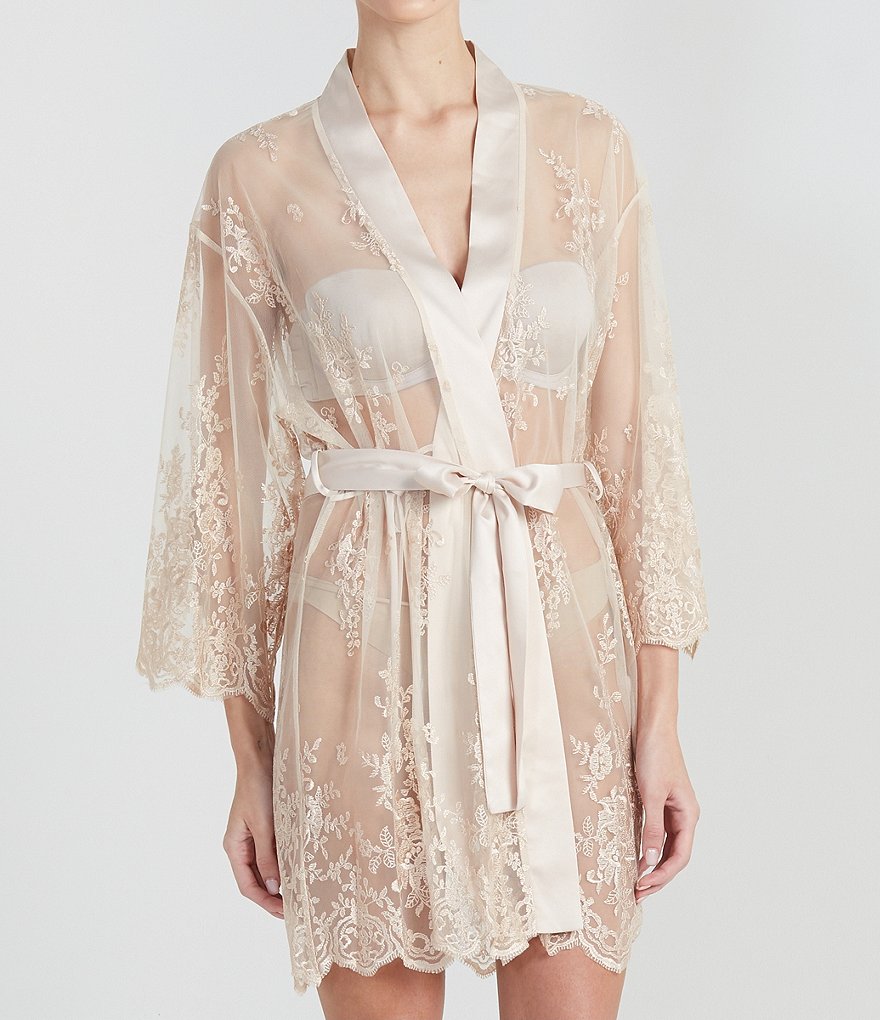 Little Giraffe Luxe Satin Snow Leopard Wrap Robe