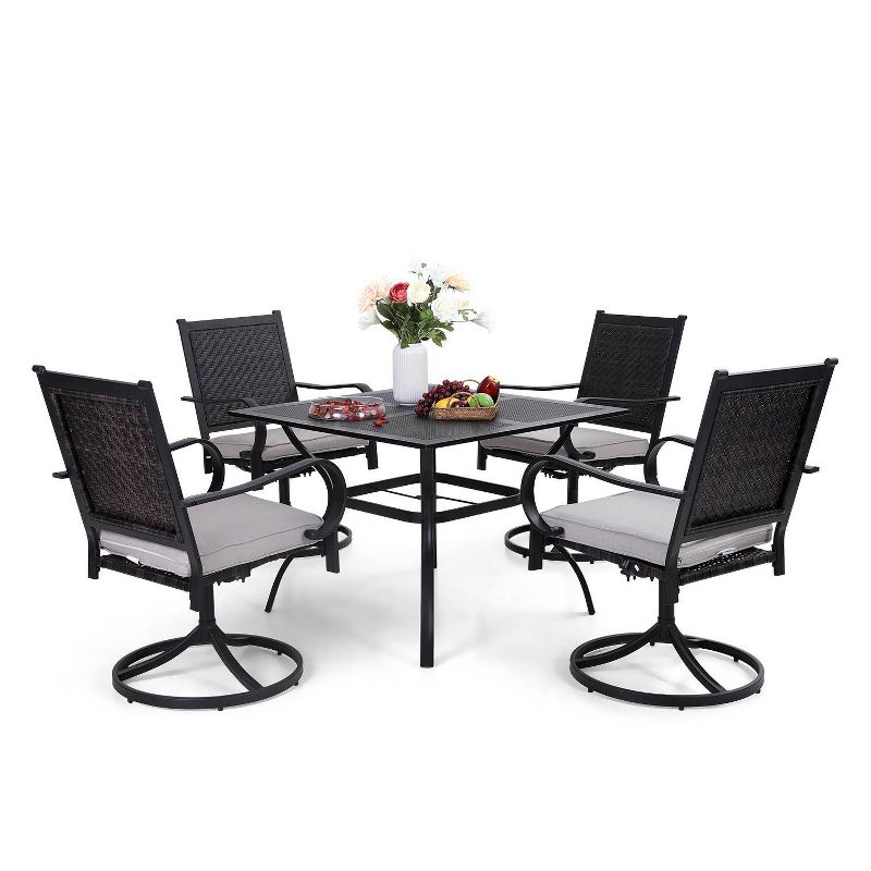 7pc Classic Outdoor Patio Dining Set Gray Wash - Saracina Home