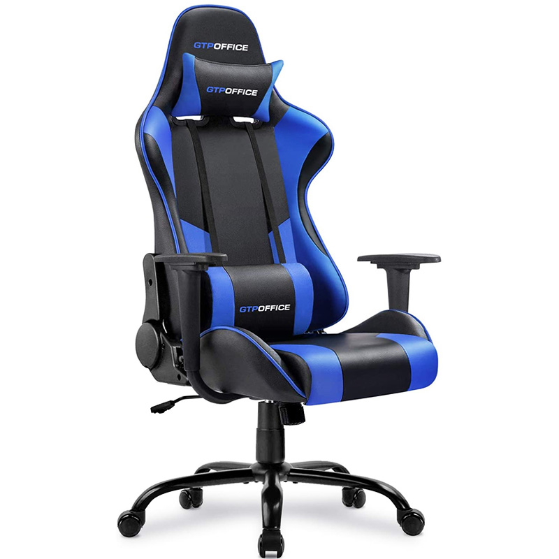GTRACING Gaming Chair Massage Office Computer GTPOFFICE Series Racing Chair for Adult Reclining Adjustable Swivel Leather Chair High Back Desk Chair Headrest and Massage Lumbar Support Cushion