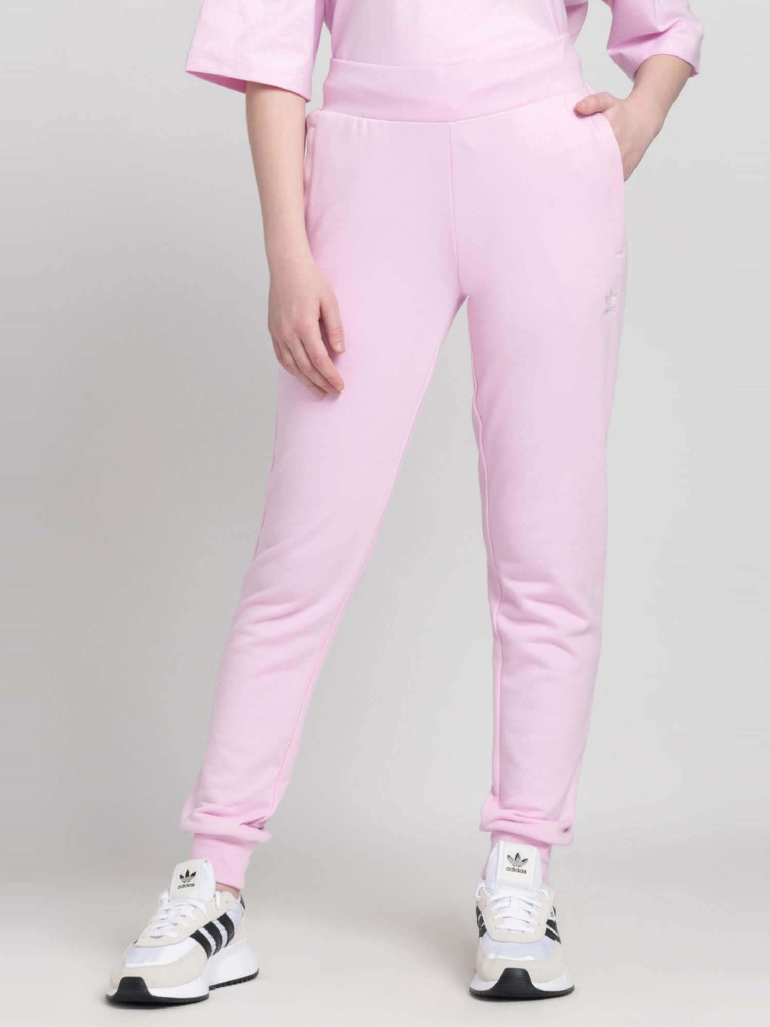 Adidas Originals Pink Cotton Track Pants