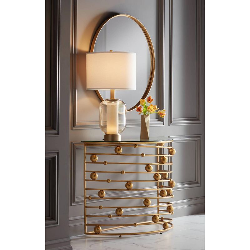 Noble Park Cally Gold 31 1/2" Round Metal Wall Mirror