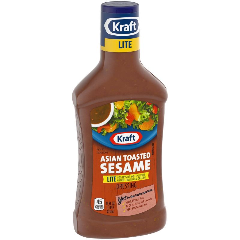 Kraft Asian Toasted Sesame Lite Reduced Fat Salad Dressing - 16fl oz