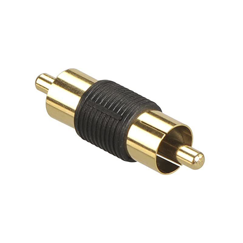 5Pack Gold Plated RCA Male to Male RCA Coupler Connector Adapter
