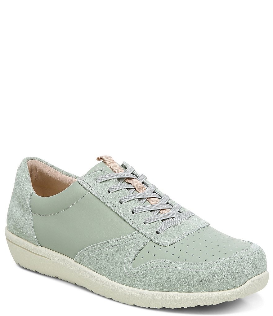 Vionic Karigan Leather And Suede Lace-Up Sneakers
