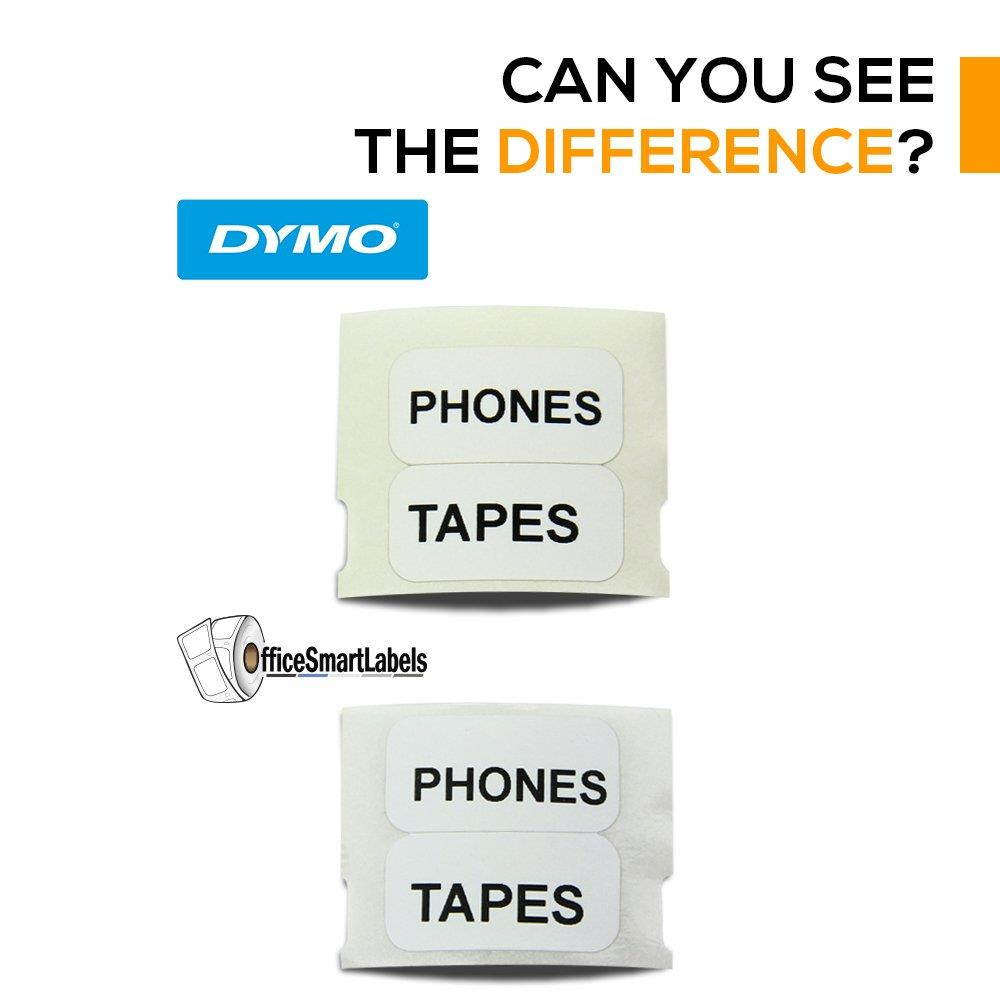 Dymo Compatible 30333 LabelWriter Self-Adhesive White Extra Small 2-Up Multipurpose Labels, 1/2" x 1" (4 Rolls, 1000 Labels Per Roll)